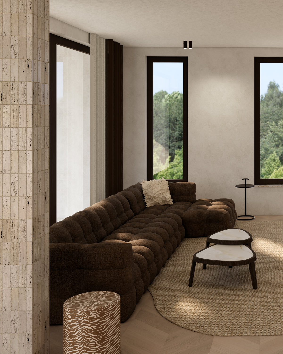 Fotorealistische Enscape-render van een villa-interieur in Amsterdam