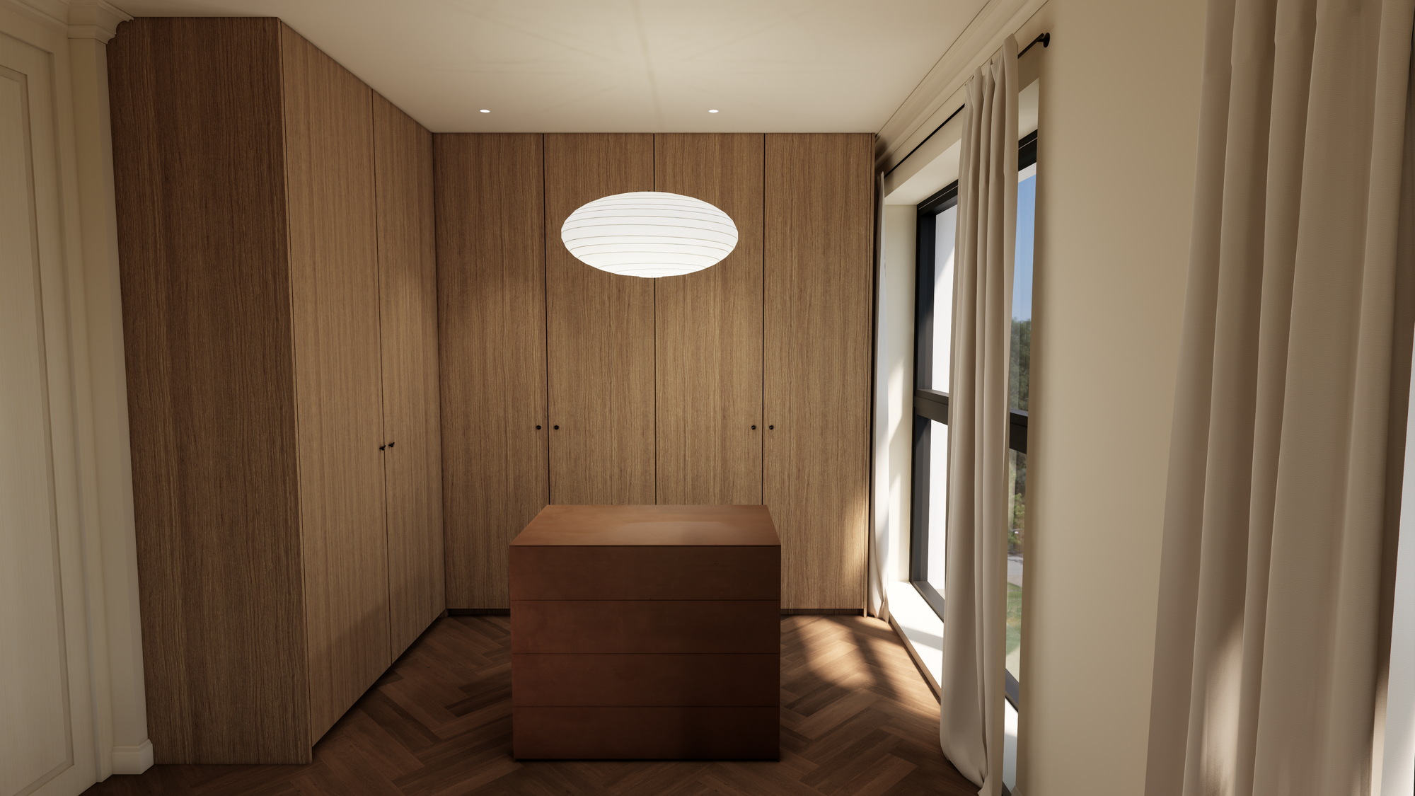 Render van het interieurontwerp in Delft, gemaakt met SketchUp en Enscape